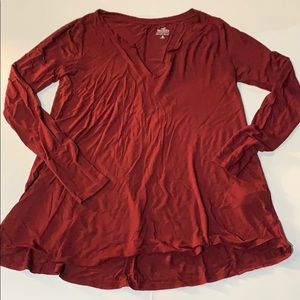 Small v neck long sleeve